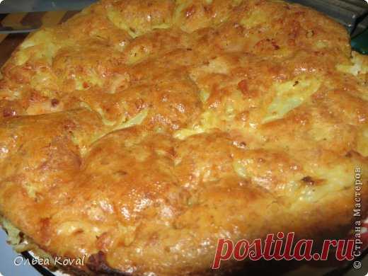Быстро, сытно и вкусно! Пирог с курицей и цветной капустой