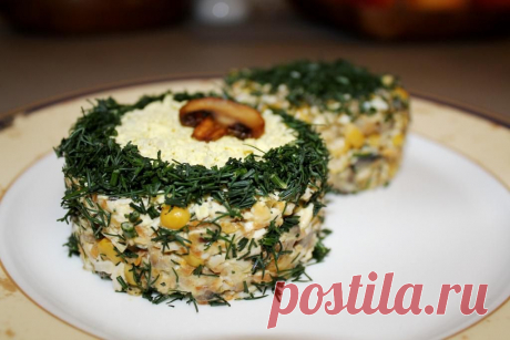 Салат &quot;Грибная полянка&quot; с курицей и кукурузой - Кулинарный блог - Блоги - ИЛЬ ДЕ БОТЭ - магазины парфюмерии и косметики