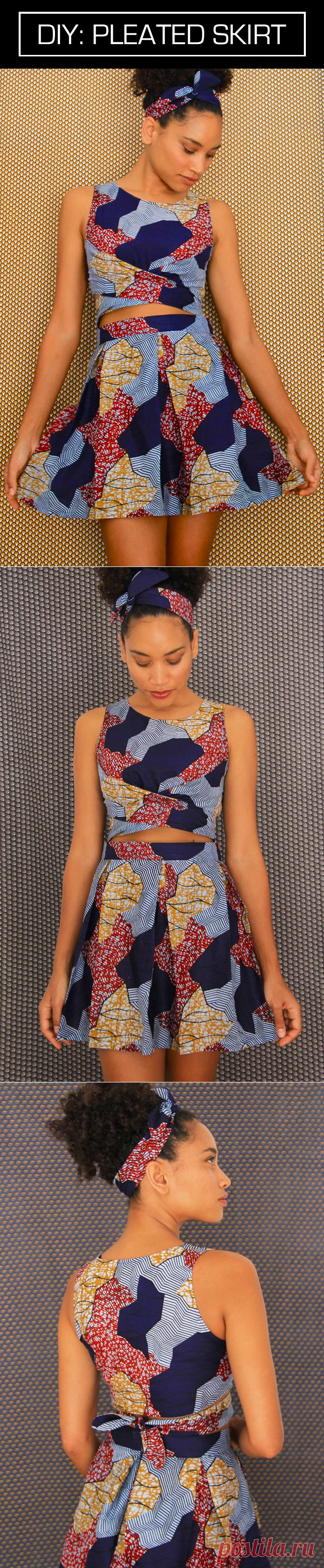 The Felted Fox: AFRICAN PLEATED SKIRT DIY