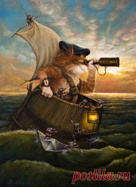 Сказочки кота Кузьмы... художник Александр Маскаев