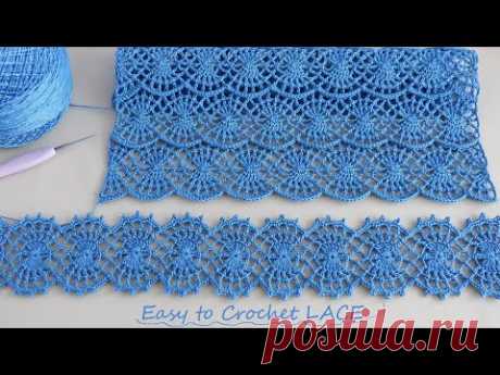 Ажурное ЛЕНТОЧНОЕ КРУЖЕВО вязание крючком для начинающих🧶Easy to Crochet TAPE LACE Tutorial🧶