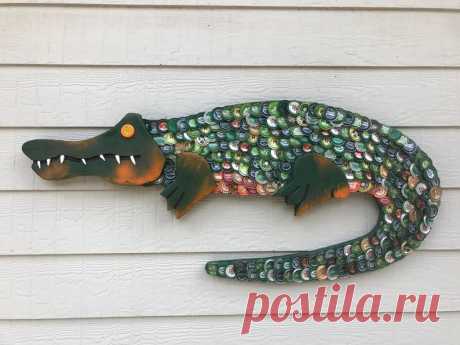 Botella Cap Art Alligator No. 1 | Etsy