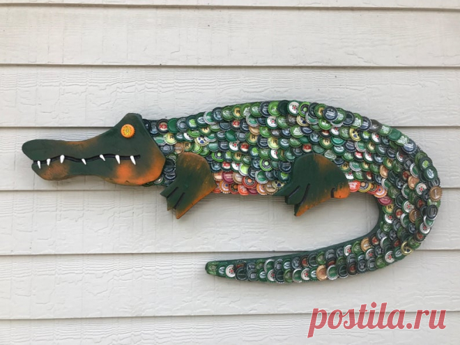 Botella Cap Art Alligator No. 1 | Etsy