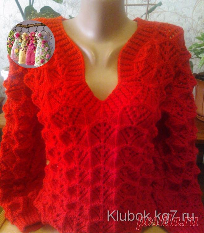 Красивая кофточка спицами