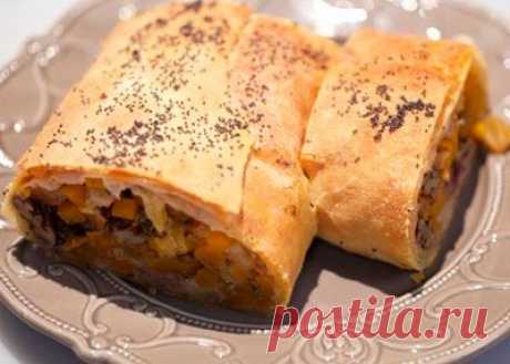 Несладкий осенний штрудель с мясом и тыквой - рецепты от шеф-повара Рудольфа ван Вина
