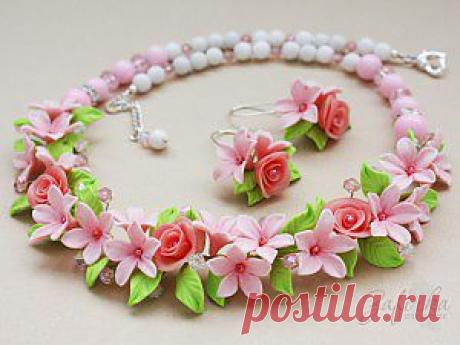 Эксклюзивная бижутерия своими руками: колье и серьги «Утро» | Zafirka