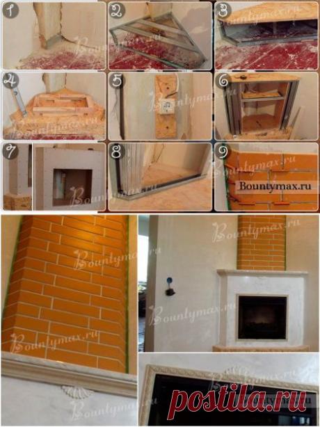 Угловой декоративный фальш камин своими руками