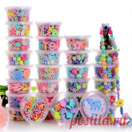 Различные Тип Симпатичные Box Акриловые Бусы набор Аксессуаров для DIY Ожерелье & Браслет Девушка Развивающие Игрушки Дети Наборы Бусин купить на AliExpress