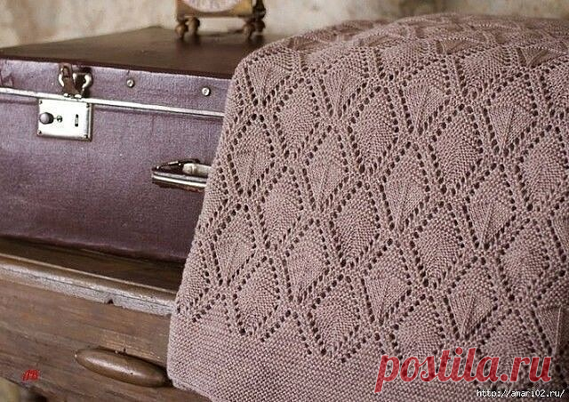 Двухсторонний узор спицами.