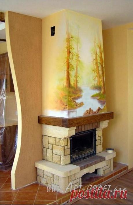 Роспись камина | Студия художественного декора «Art-Craft»