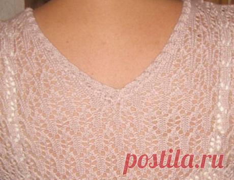 Край горловины, обработанный &quot;косичкой&quot;..