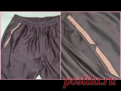 How to sew Cross pocket | Pant pocket design