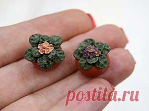 Видеурок: лепим миниатюрные фиалки - Ярмарка Мастеров - ручная работа, handmade