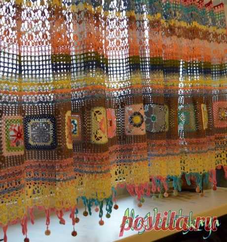 Вязаный крючком занавес » В сети – себя просвети!