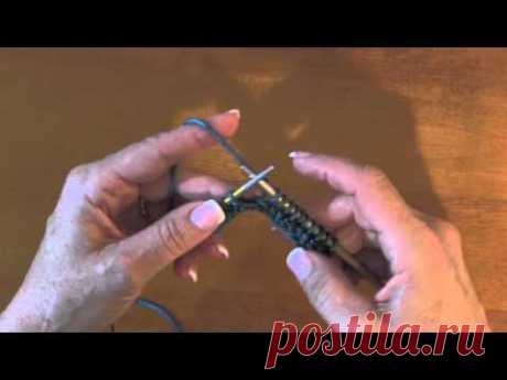 How to Knit Strung Beads #2  4-01-13