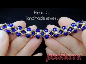 Beautiful Beaded Bracelet Tutorial HandMade Jewelry Красивый Браслет из бисера и бусин своими руками