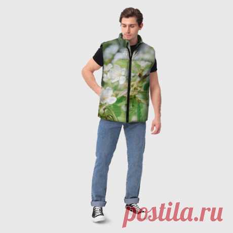 Мужской жилет утепленный 3D Цветущая ветка вишни, фото - купить по цене 8250 руб в интернет-магазине Всемайки, арт 3652995
