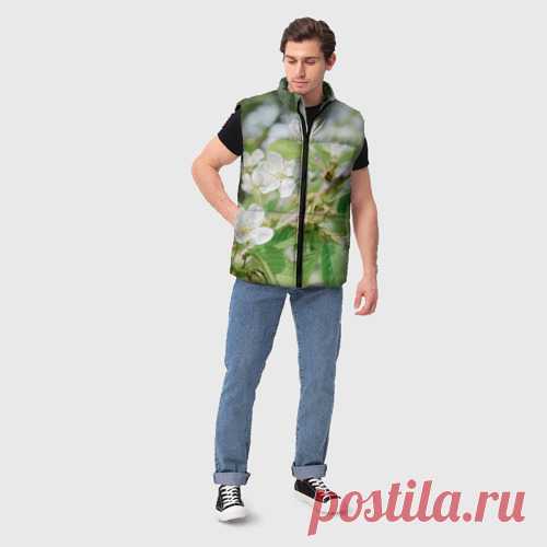 Мужской жилет утепленный 3D Цветущая ветка вишни, фото - купить по цене 8250 руб в интернет-магазине Всемайки, арт 3652995