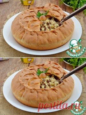 Пирог с мясом и картофелем - кулинарный рецепт
