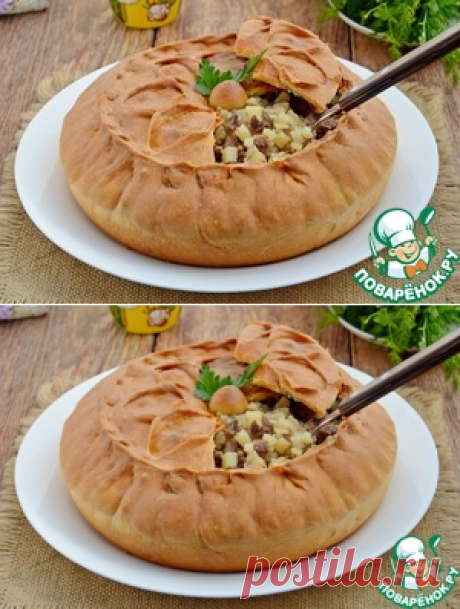 Пирог с мясом и картофелем - кулинарный рецепт