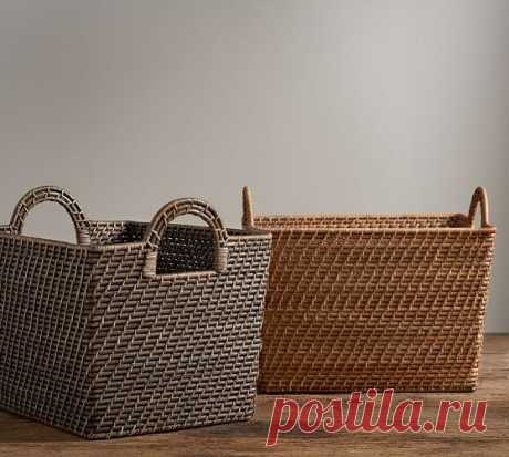 Clive Tightweave Handled Tote | Pottery Barn