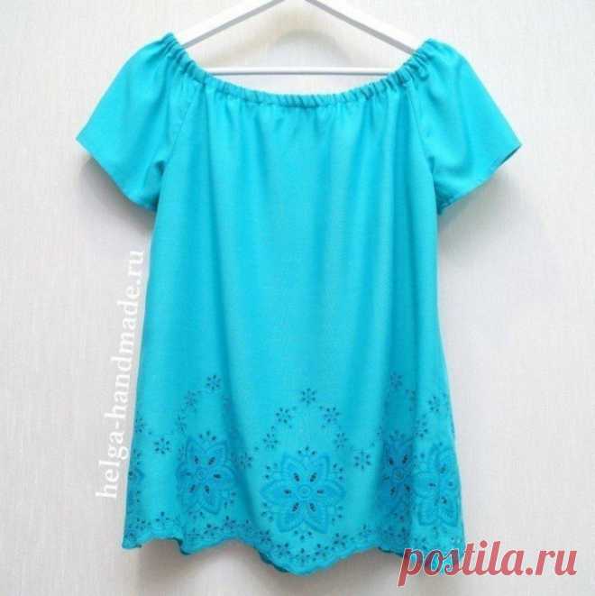 ​Лёгкая в пошиве блузка по простой выкройке