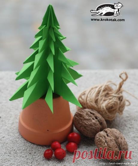 Елочка-оригами. Мастер-класс
