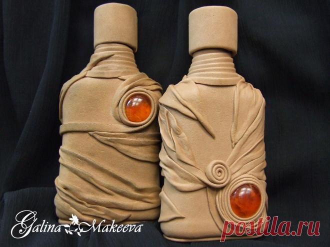 Декорирование бутылок фоамираном