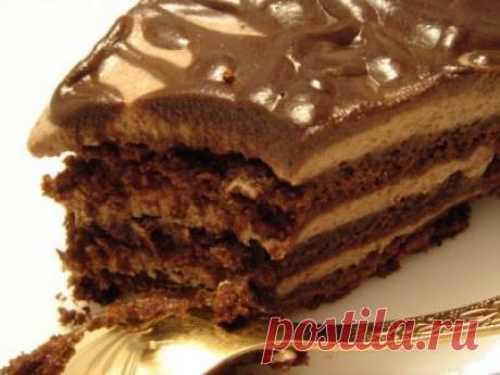 Шоколадный песочный торт : Торты, пирожные