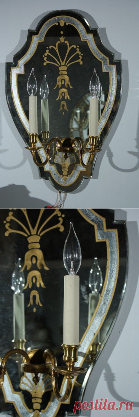 Настенные бра Maison Jansen Eglomise для продажи на 1stdibs