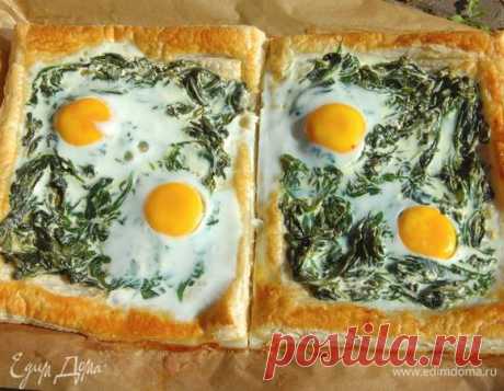Флорентийский пирог с яйцами и шпинатом