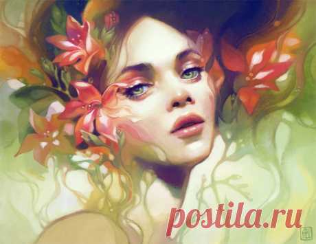 Сказочные женские портреты от художницы Anna Dittmann | Живопись | Арт