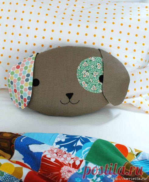 сообщение Марриэтта : Детская подушечка из лоскутков - СОБАЧКА (19:06 06-08-2014) [4130809/333078135] - remsuslub@mail.ru - Почта Mail.Ru