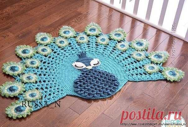 ​Коврик крючком 
