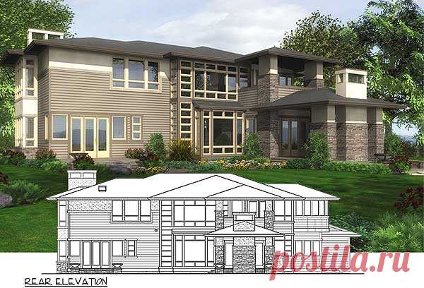 Above And Beyond - 23480JD | Contemporary, Modern, Northwest, Prairie, Luxury, Photo Gallery, Premium Collection, 2nd Floor Master Suite, Bonus Room, Butler Walk-in Pantry, CAD Available, Den-Office-Library-Study, PDF | Architectural Designs