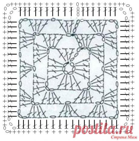 Платье. Крючок. Бабушкин квадрат - Вязание - Страна Мам