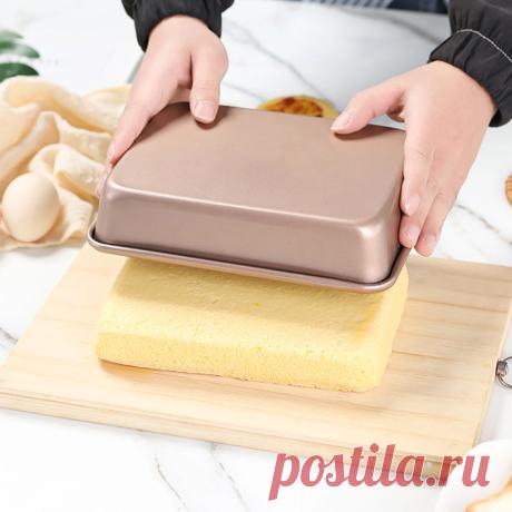 S/m/l non-stick rectangular cake baking pans multifunctional bakeware cake molds warp-resistant baking base tray Sale - Banggood.com