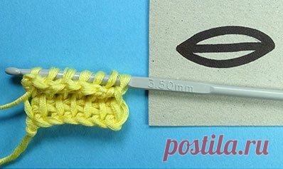 Вогнутая петля, тунисское вязание