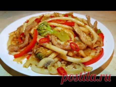 ВОК по-Цыгански с соусом Терияки. Макароны с мясом и овощами.!!!!!