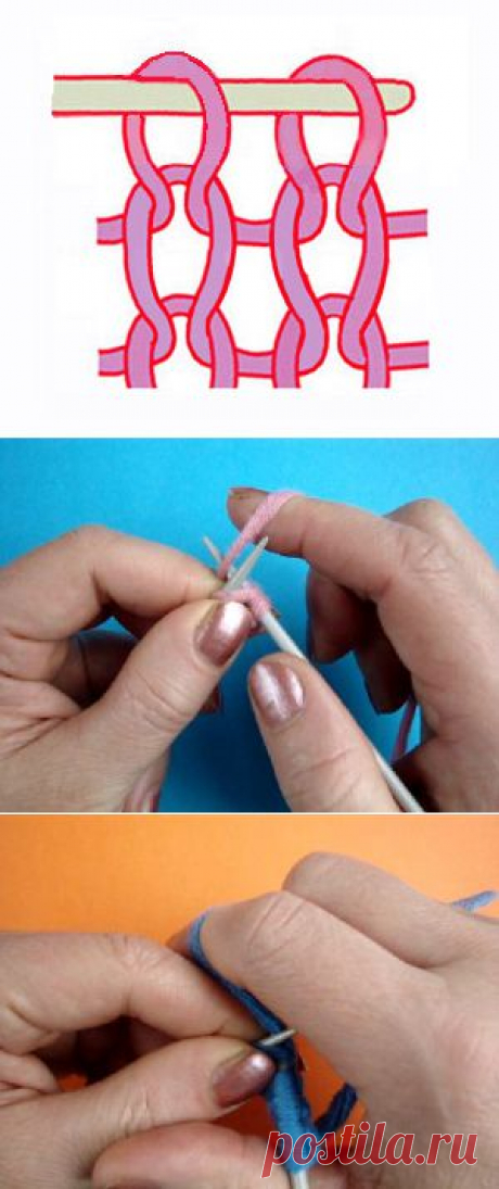 Начинаем вязать – Видео уроки вязания » Вязание на спицах – Урок №30 – “Нестандартный английский метод вязания лицевой петли за переднюю стенку петли”