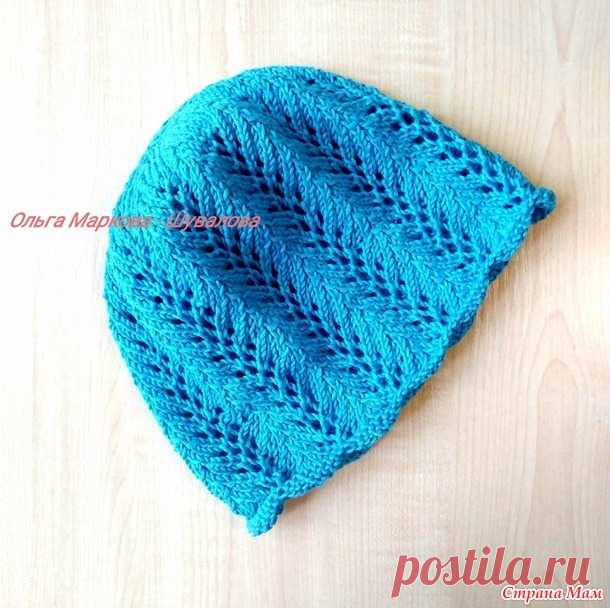 Летняя шапочка (спицами) - описание - Страна Мам