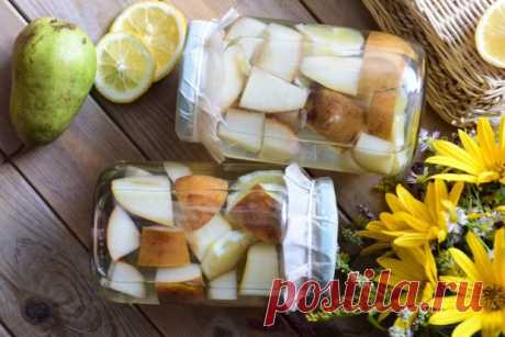 Компот из груши с лимоном на зиму — Домашняя кулинария