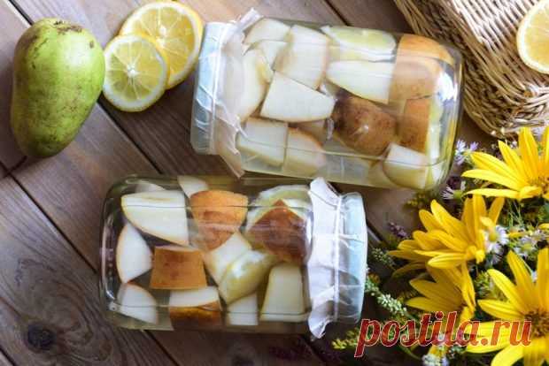 Компот из груши с лимоном на зиму — Домашняя кулинария