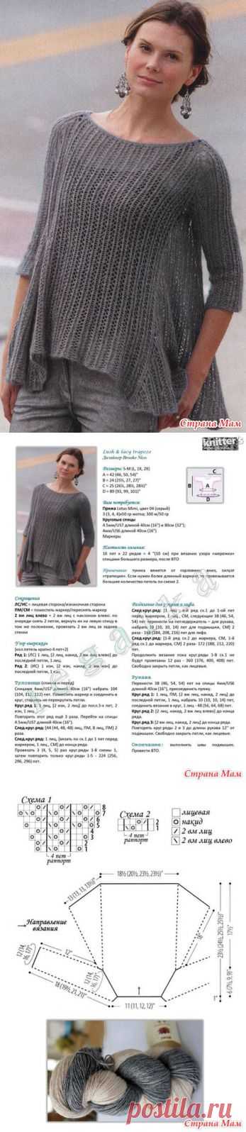 Вязание туники Lush & lacy trapeze из журнала Knitter's 112. - ВЯЗАНАЯ МОДА+ ДЛЯ НЕМОДЕЛЬНЫХ ДАМ - Страна Мам