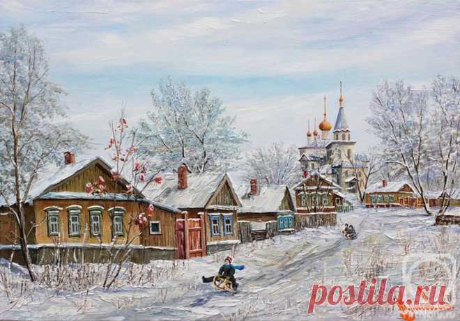 Зимний пейзаж.Художник Юрий Лысов
