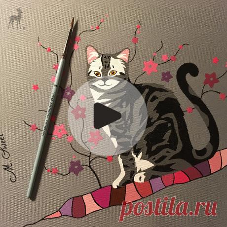 Кошка Матильда: видео росписи
Кошка – существо независимое, самостоятельное и ласковое. Кажется, будто она гуляет сама по себе, но на самом деле, грациозное животное нуждается в человеке, который бы его любил. Хотите стать хозяйкой такой очаровательной женской сумки с росписью, точно передающей ваш характер? Я специально сняла небольшое видео о том, как прорисовывалось изображение, как постепенно из ярких пятен складывалась картинка...