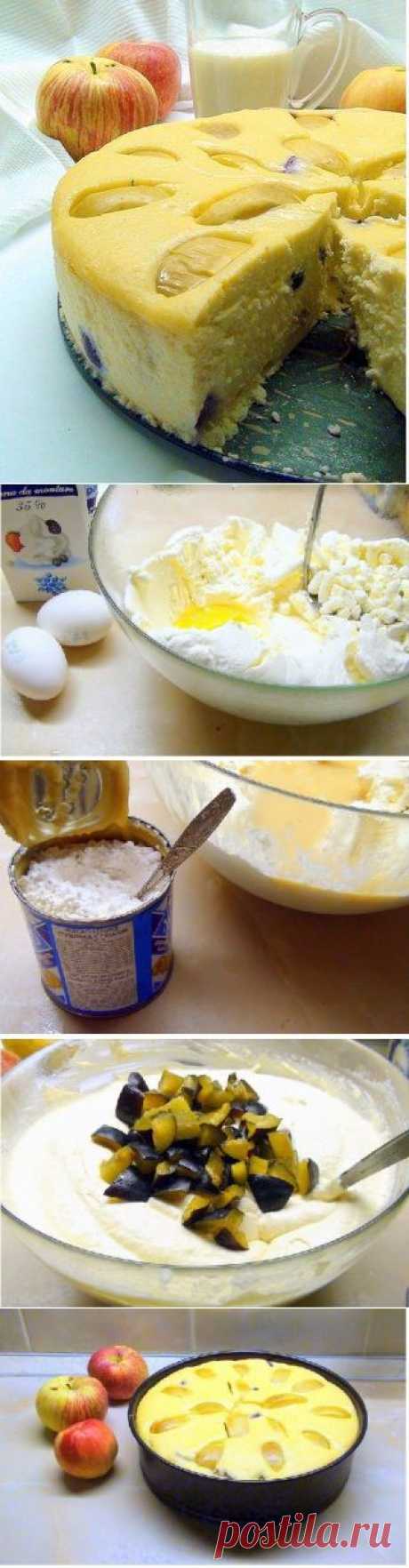 Воздушная творожная запеканка с черносливом и яблоками - Простые рецепты Овкусе.ру