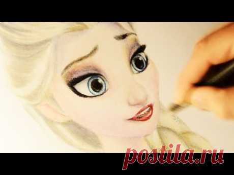 Эльза Рисунок карандашом  / How to Draw Elsa frozen