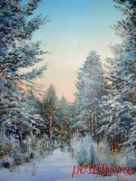 Художник Александр Леднёв. Русская зима
