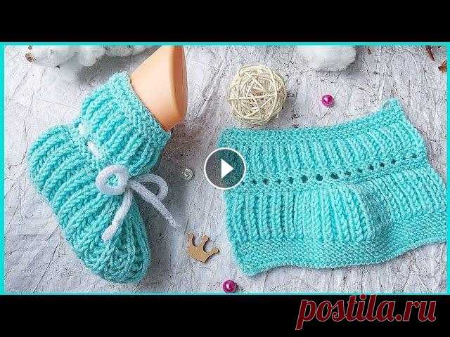 Красивые пинетки спицами.|Beautiful booties with knitting needles. Пинетки можно связать любого цвета. Отлично подойдут для вязания КАК мальчикам так и девочкам. Вяжем спицами простую (базовую) модель пинеток. Универс...